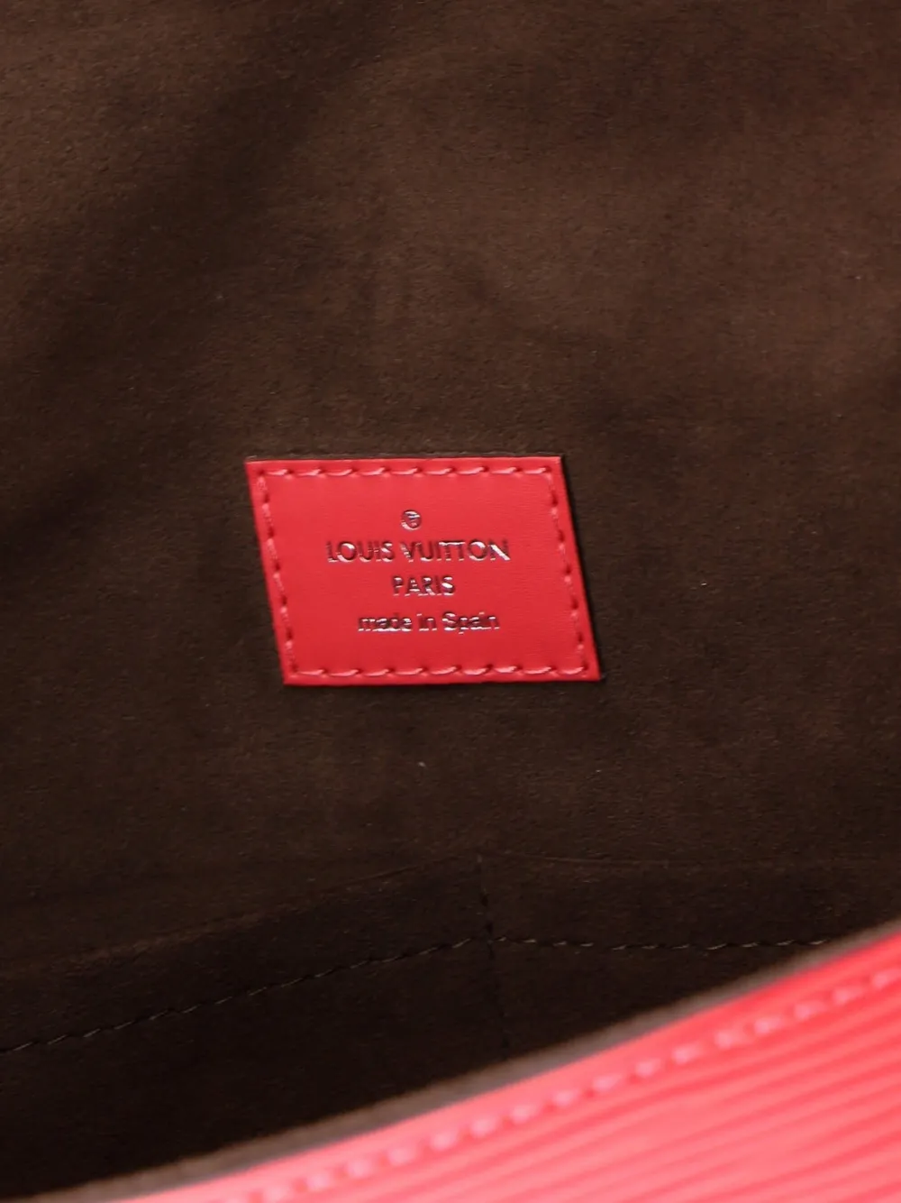 Pre-owned Louis Vuitton Cluny Top Handle Bag Epi Leather Bb Satchel In Red