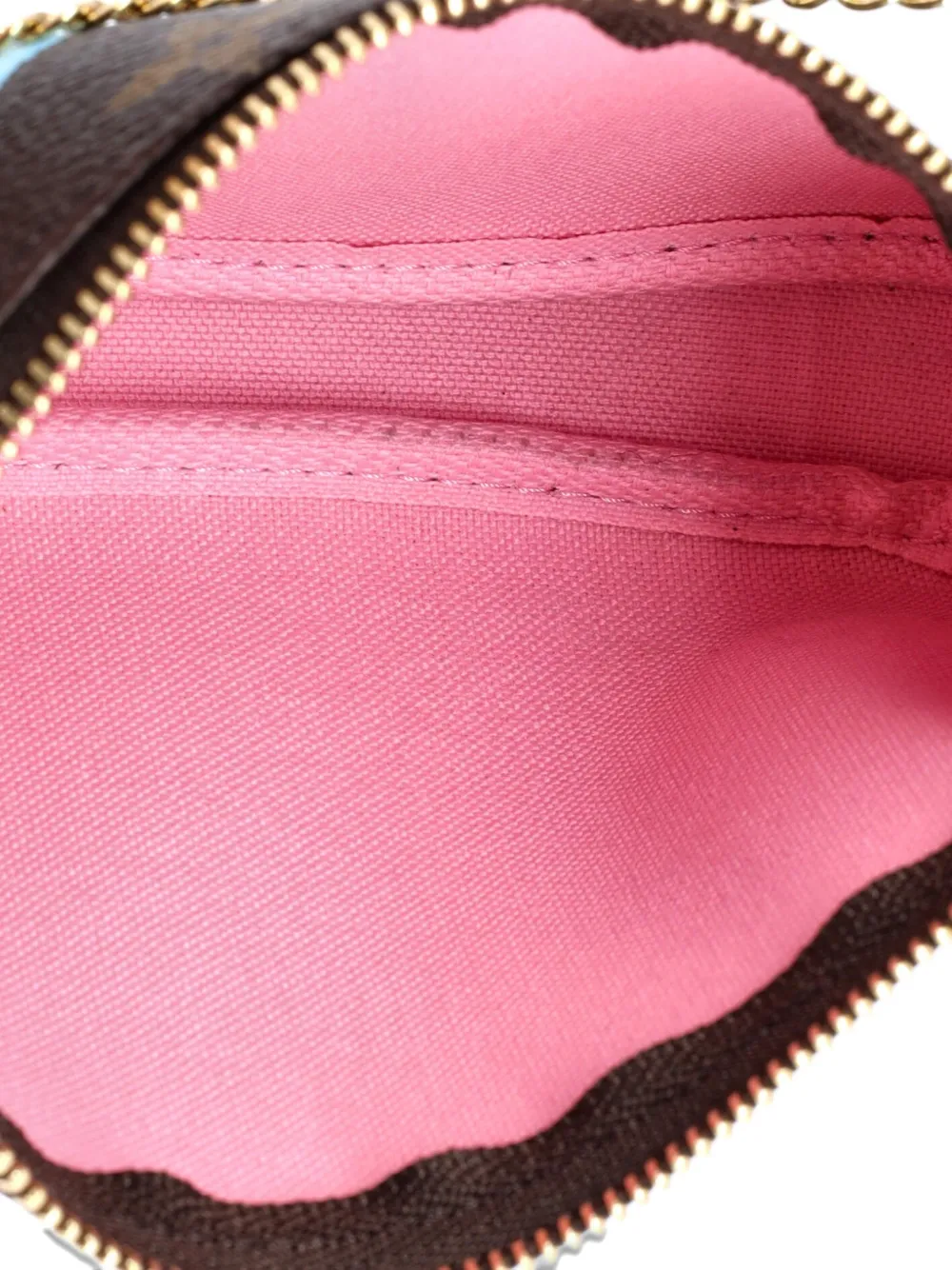 LOUIS VUITTON Pre-owned Pochette Accessoires Limited Edition Vivienne Xmas Monogram Canvas Mini Clutch Bag In Brown