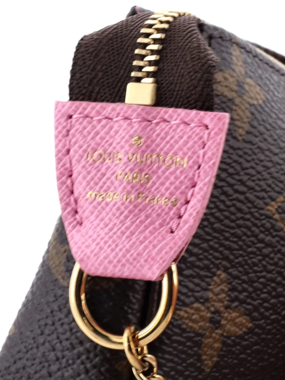 LOUIS VUITTON Pre-owned Pochette Accessoires Limited Edition Vivienne Xmas Monogram Canvas Mini Clutch Bag In Brown