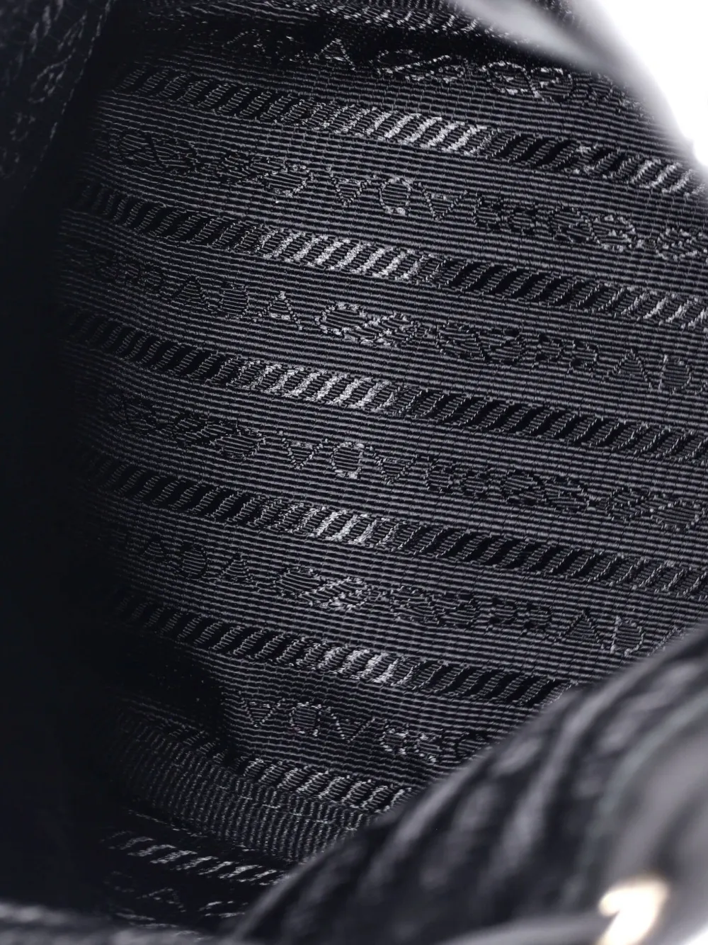 PRADA Pre-owned Drawstring Wristlet Tessuto Small Bucket Bag In Black