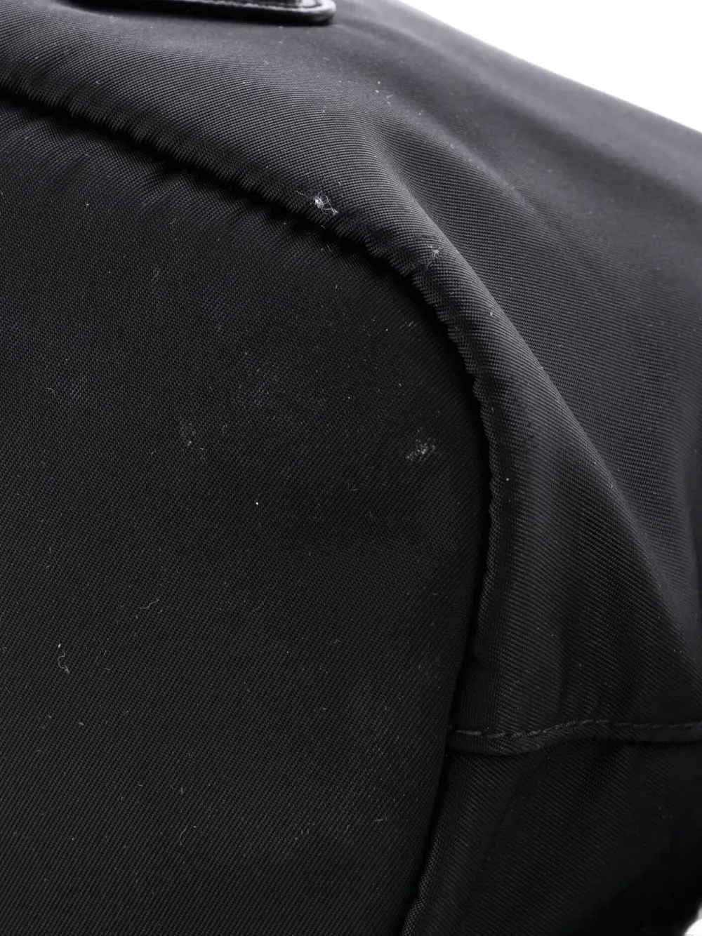 PRADA Pre-owned Drawstring Wristlet Tessuto Small Bucket Bag In Black