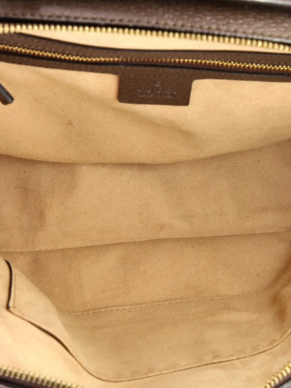 Pre-owned Gucci Ophidia Zip Around Camera Bag Gg Coated Canvas Small Shoulder Bag In Brown