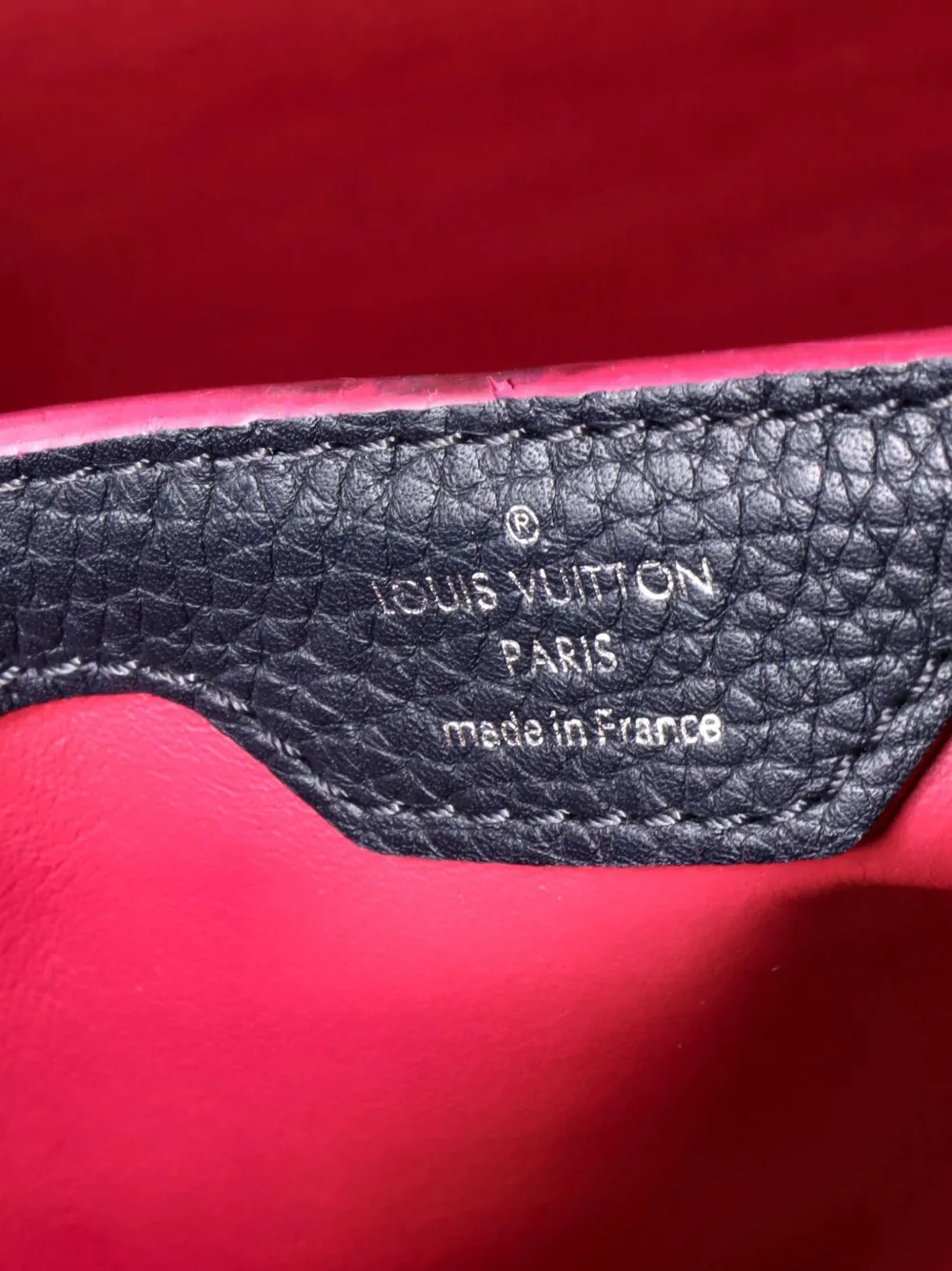 Pre-owned Louis Vuitton Capucines Bag Leather Pm Satchel In Blue