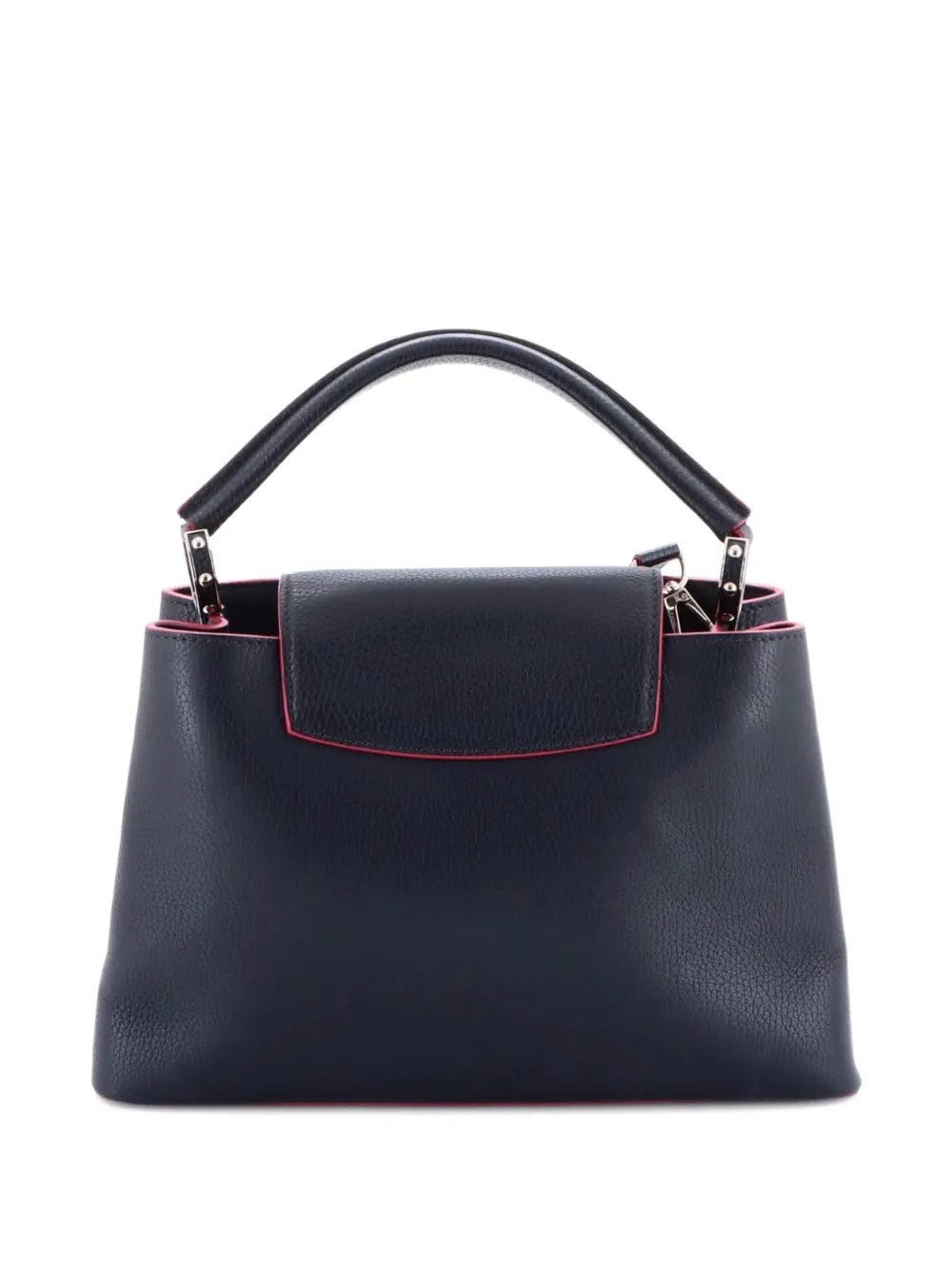 Pre-owned Louis Vuitton Capucines Bag Leather Pm Satchel In Blue