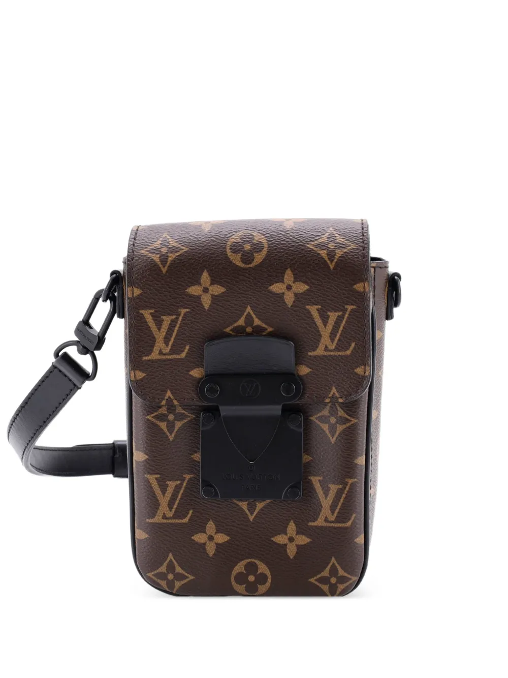 Louis Vuitton Pre-Owned S Lock Vertical Wearable Wallet Macassar Monogram Canvas crossbody bag - Marrone