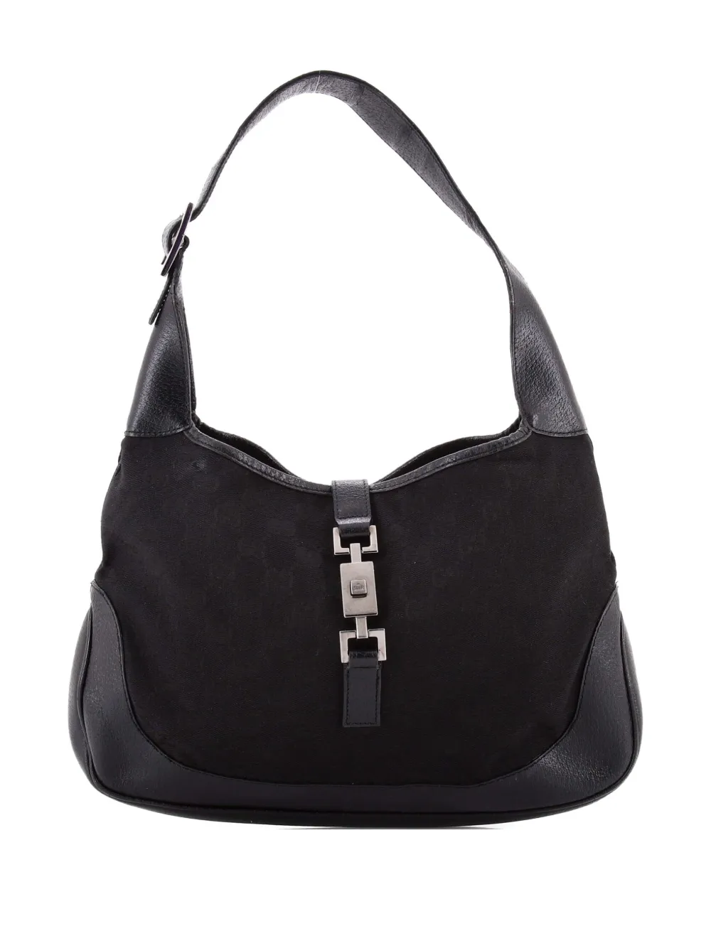 Gucci Pre-Owned Web Jackie O GG Canvas Medium hobo bag | Black | Image 1