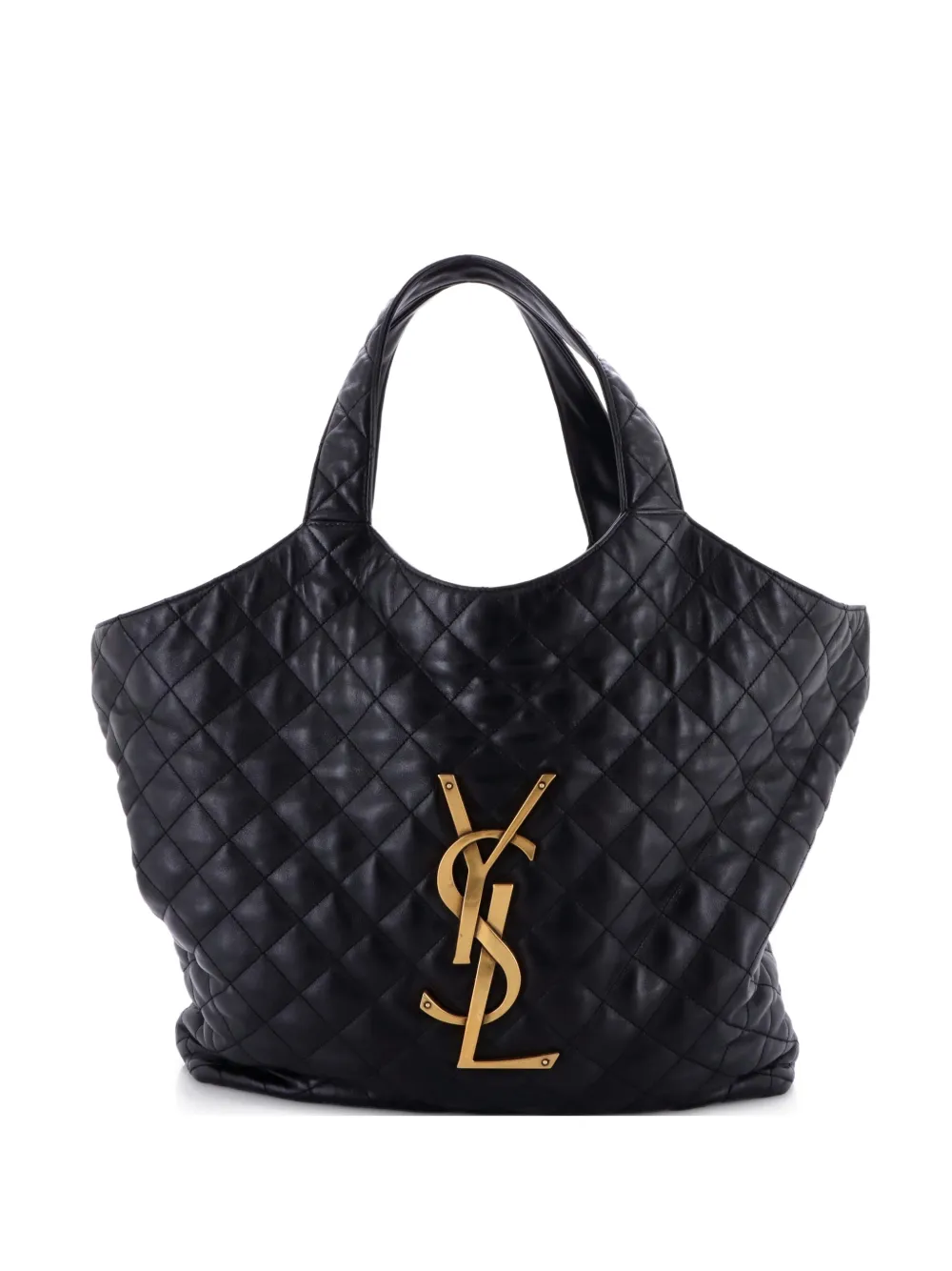 Saint Laurent Pre-Owned Icare Shopping Quilted Leather Maxi tote bag - Black
