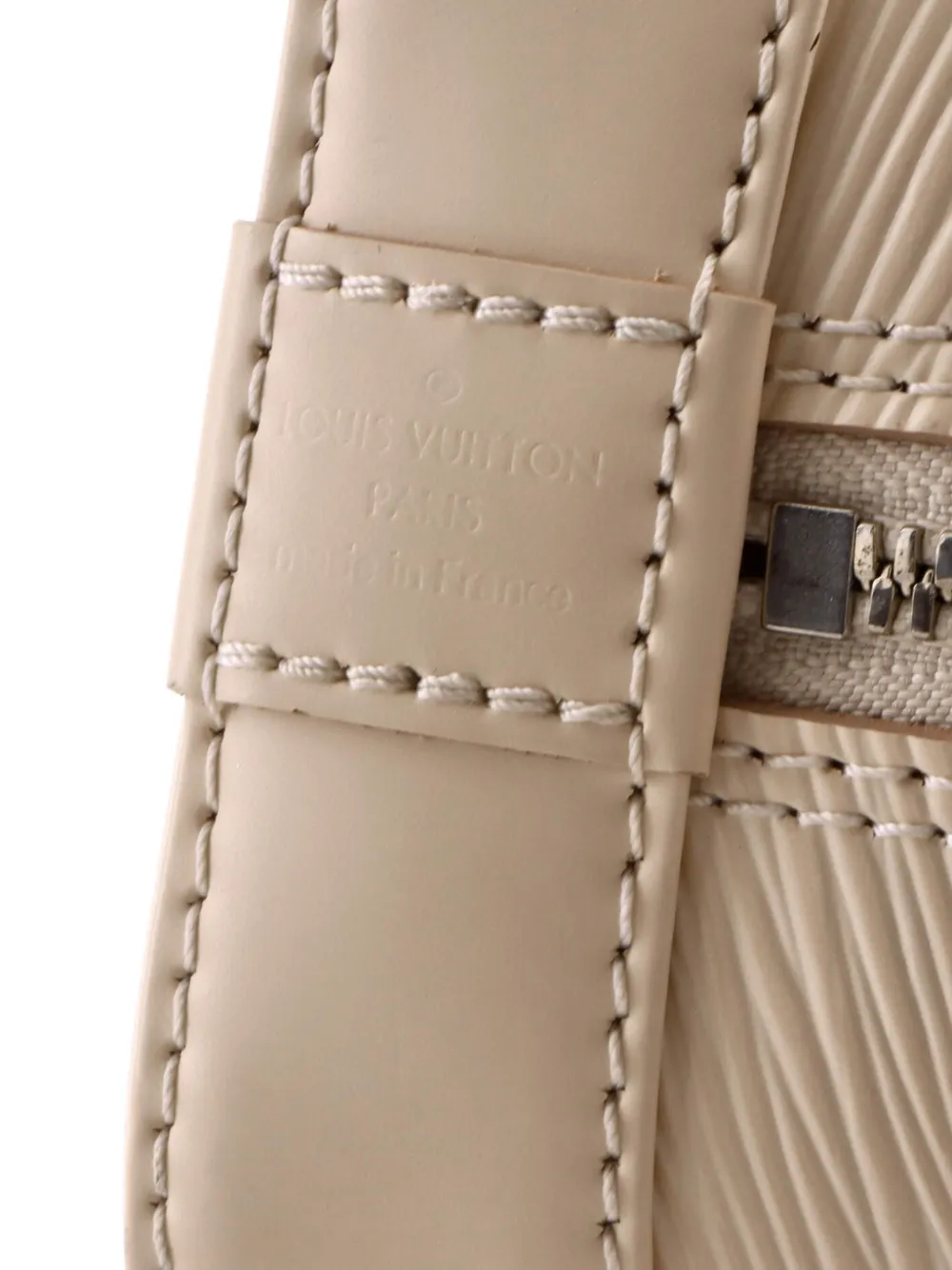 LOUIS VUITTON Pre-owned Alma Handbag Epi Leather With Logo Jacquard Strap Bb Shoulder Bag In Neutral