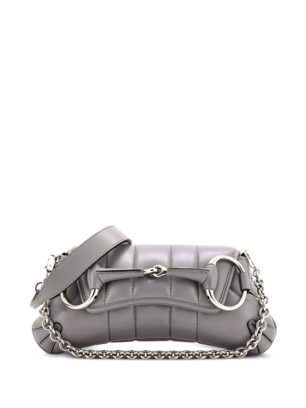 Gucci Pre-Owned Horsebit Chain Vertical Quilted Leather Small shoulder bag - Grigio