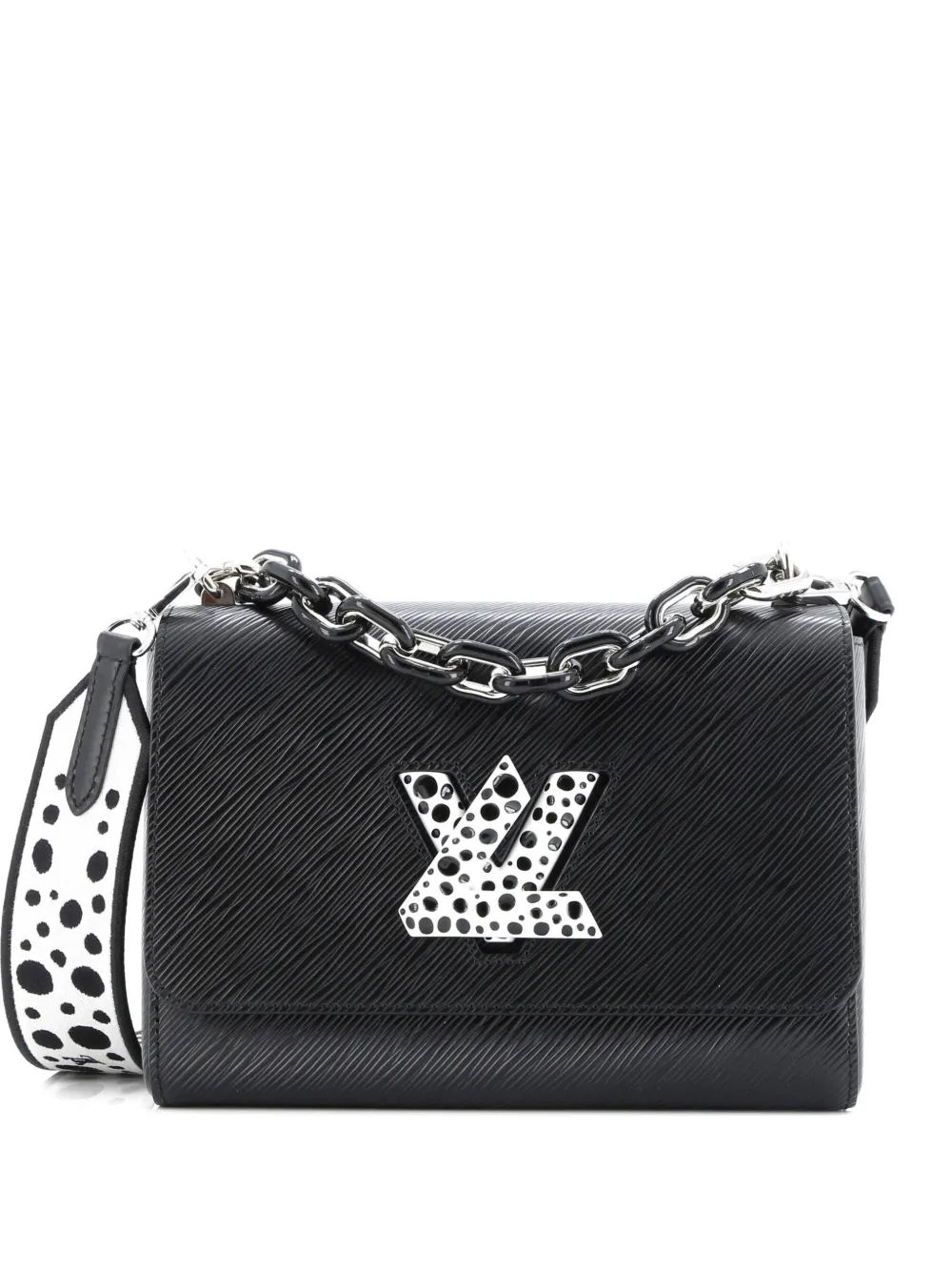 Louis Vuitton Pre-Owned Twist Handbag Epi Leather with Yayoi Kusama Infinity Dots Detail MM shoulder bag - Nero