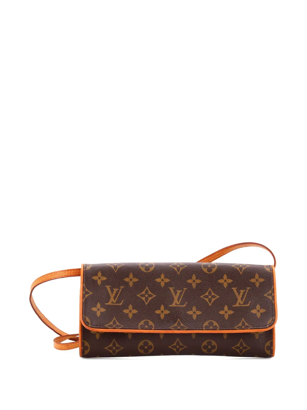 LOUIS VUITTON Pre-owned Twin Handbag Monogram Canvas Gm Crossbody Bag In Brown