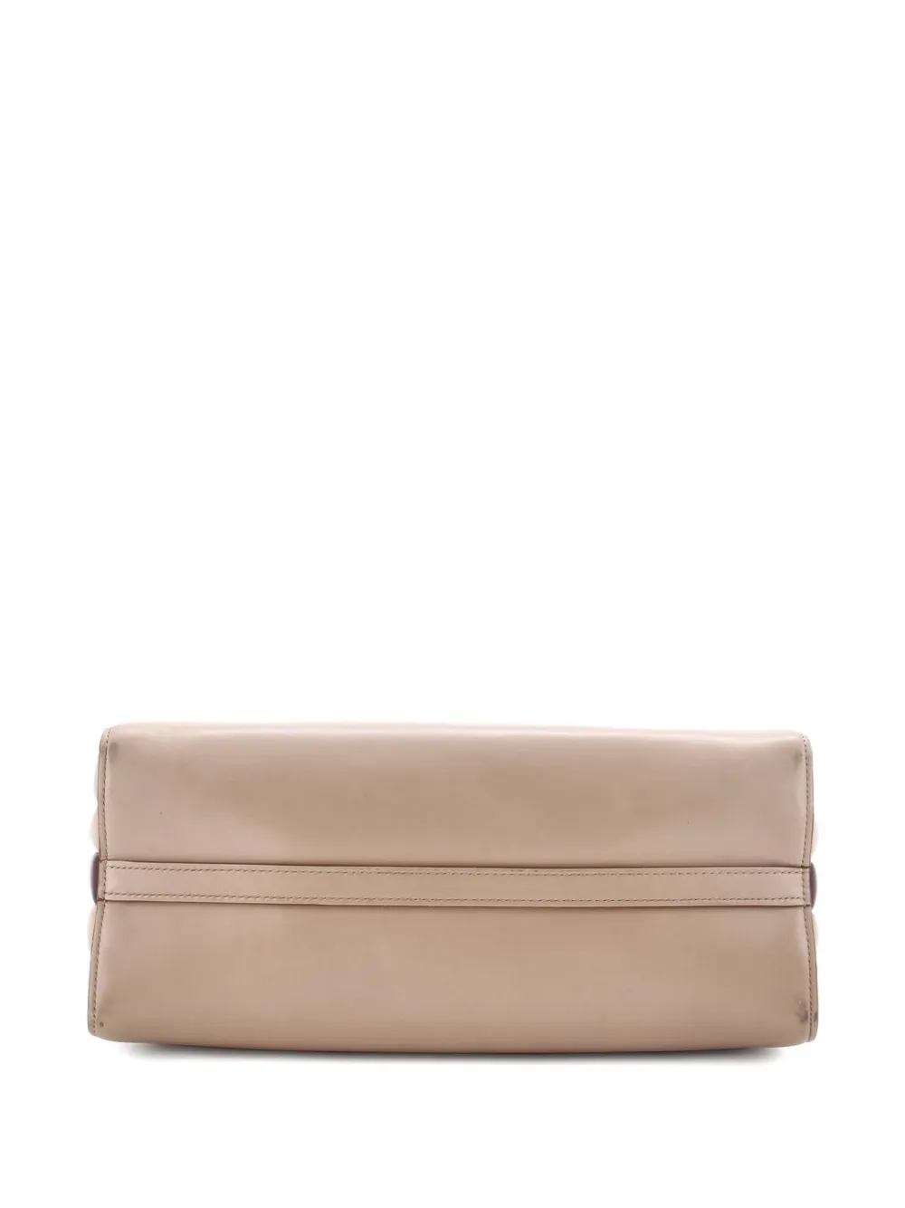 PRADA Pre-owned Soft Bibliotheque City Calfskin Medium Tote Bag In Neutral