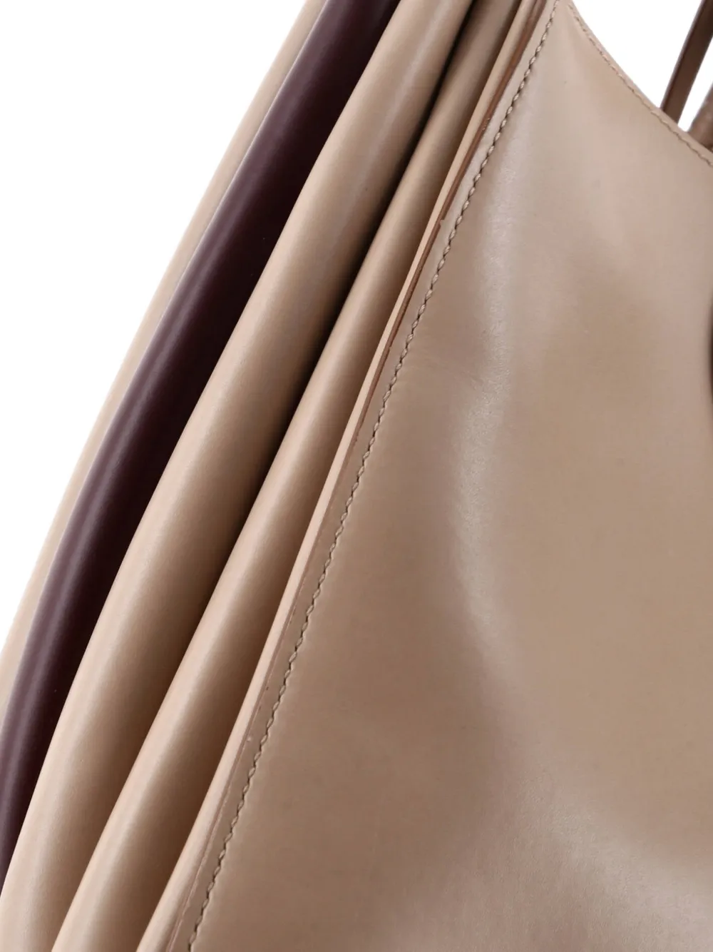 PRADA Pre-owned Soft Bibliotheque City Calfskin Medium Tote Bag In Neutral