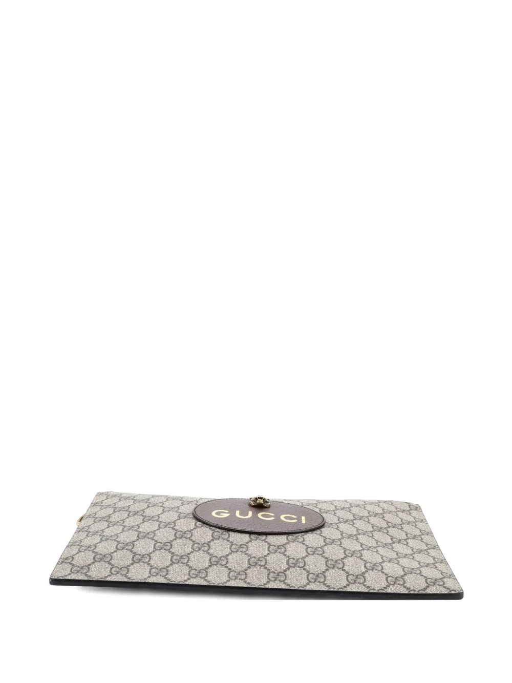 Click to view more detailed imagery on our partner's website Pre-owned Gucci Neo Vintage Wristlet Pouch Gg Coated Canvas Clutch Bag In Brown