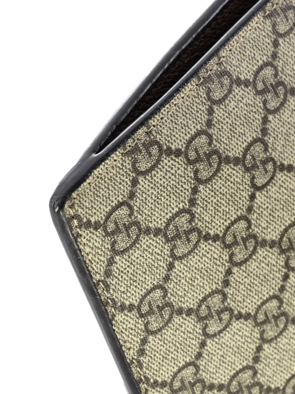 GUCCI Pre-owned Neo Vintage Wristlet Pouch Gg Coated Canvas Clutch Bag In Brown