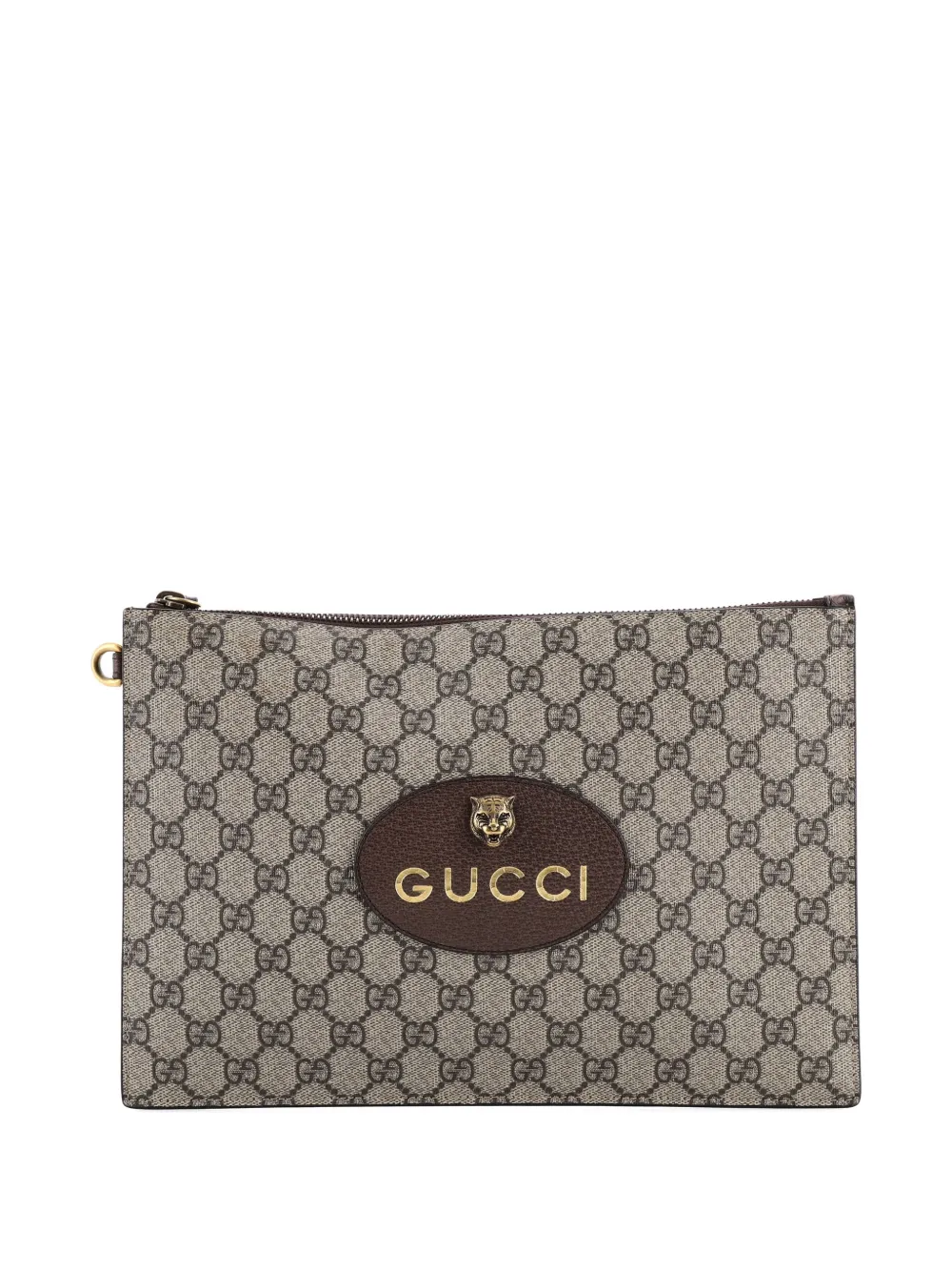 Gucci Pre-Owned Neo Vintage Wristlet Pouch GG Coated Canvas clutch bag - Marrone