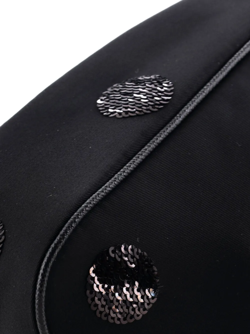 PRADA Pre-owned Re-edition 2005 Sequin Embellished Tessuto Small Shoulder Bag In Black