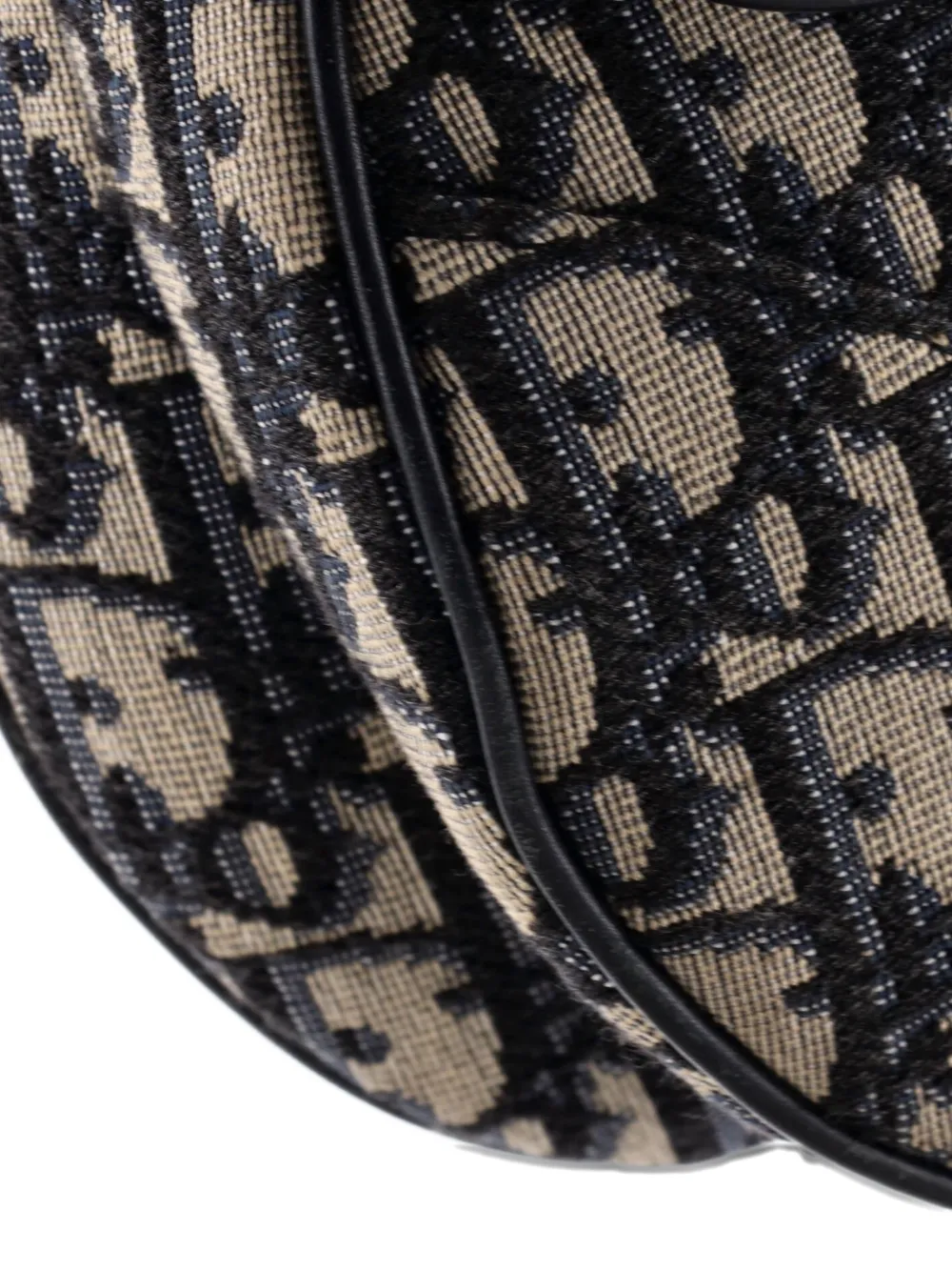 Pre-owned Dior Saddle Handbag Oblique Canvas Mini Shoulder Bag In Blue