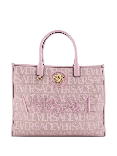Versace Pre-Owned La Medusa All Over Logo Canvas Large tote bag