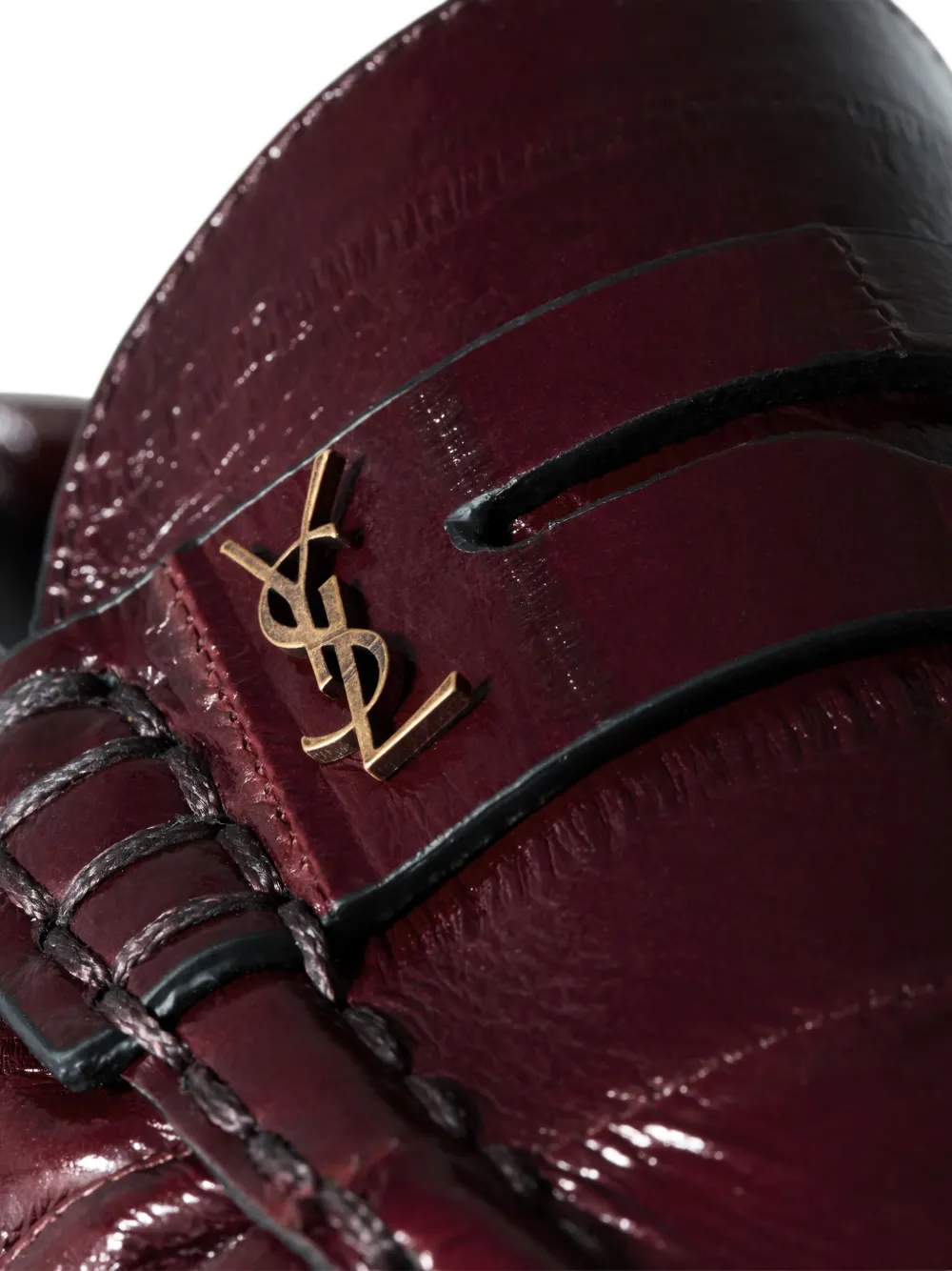 Saint Laurent Geplooide muiltjes Rood