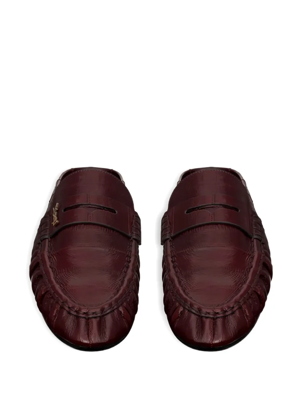 Saint Laurent Geplooide muiltjes Rood