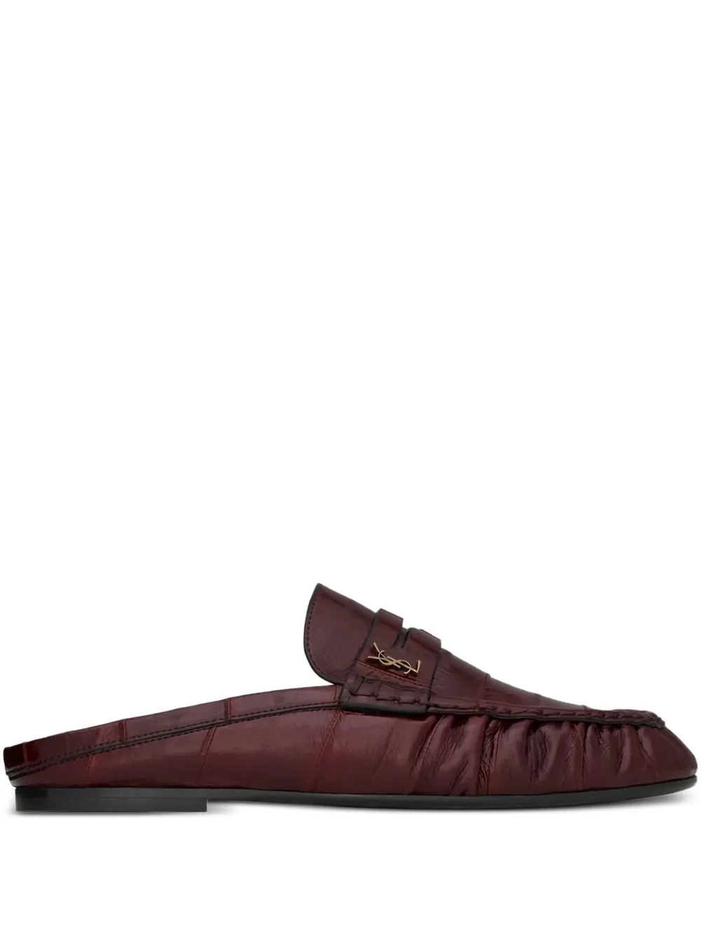 Saint Laurent logo pleated mules | Red | Image 1