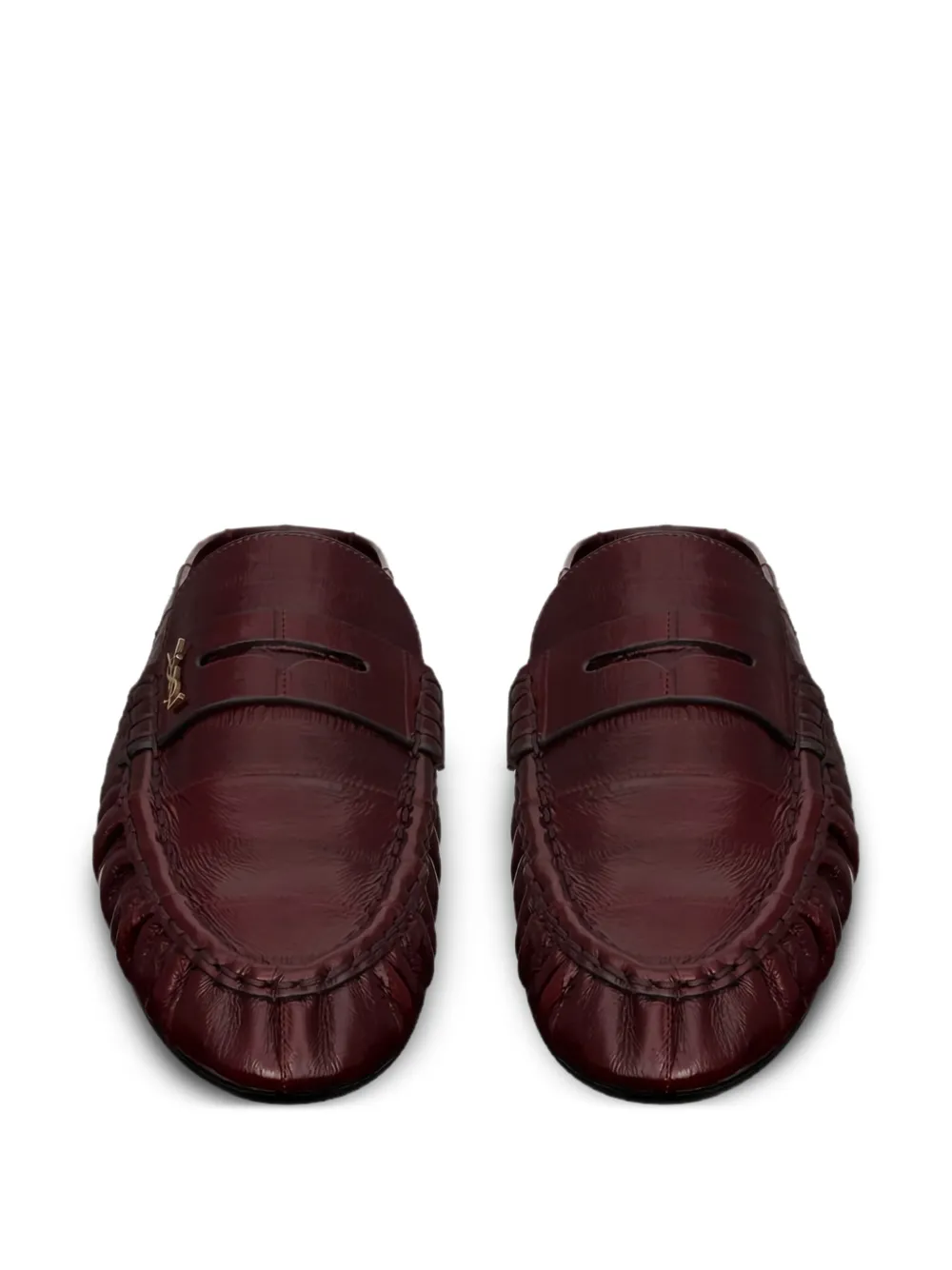 Saint Laurent Geplooide muiltjes Rood