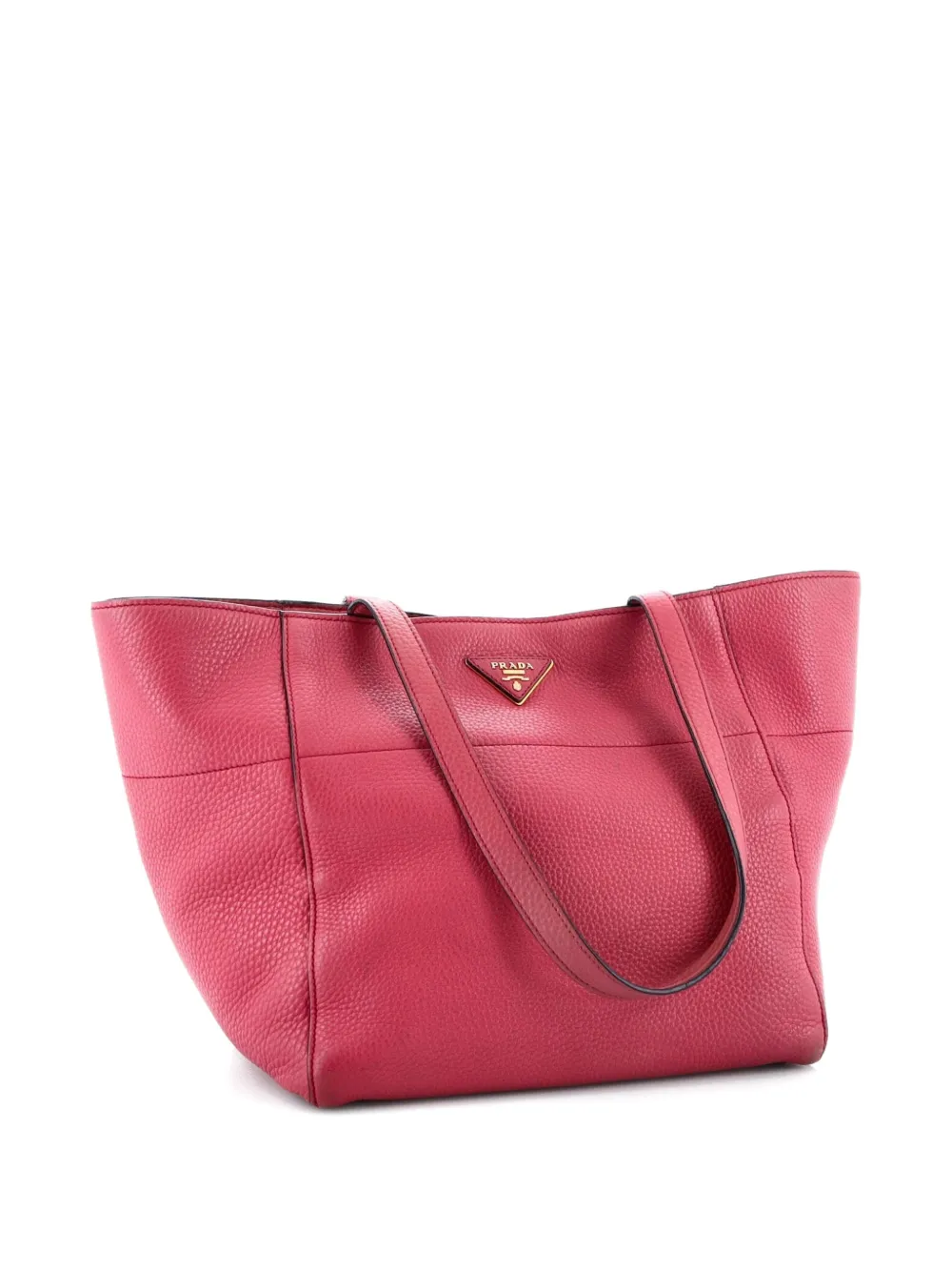 Pre-owned Prada Open Vitello Daino Mini Tote Bag In Pink