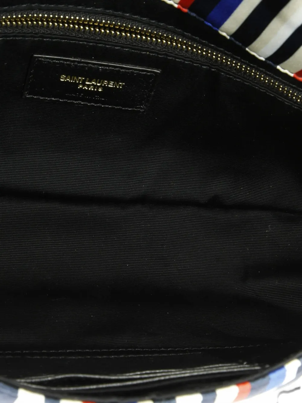 Pre-owned Saint Laurent Jamie Flap Bag Quilted Printed Silk Medium Shoulder Bag In Multi