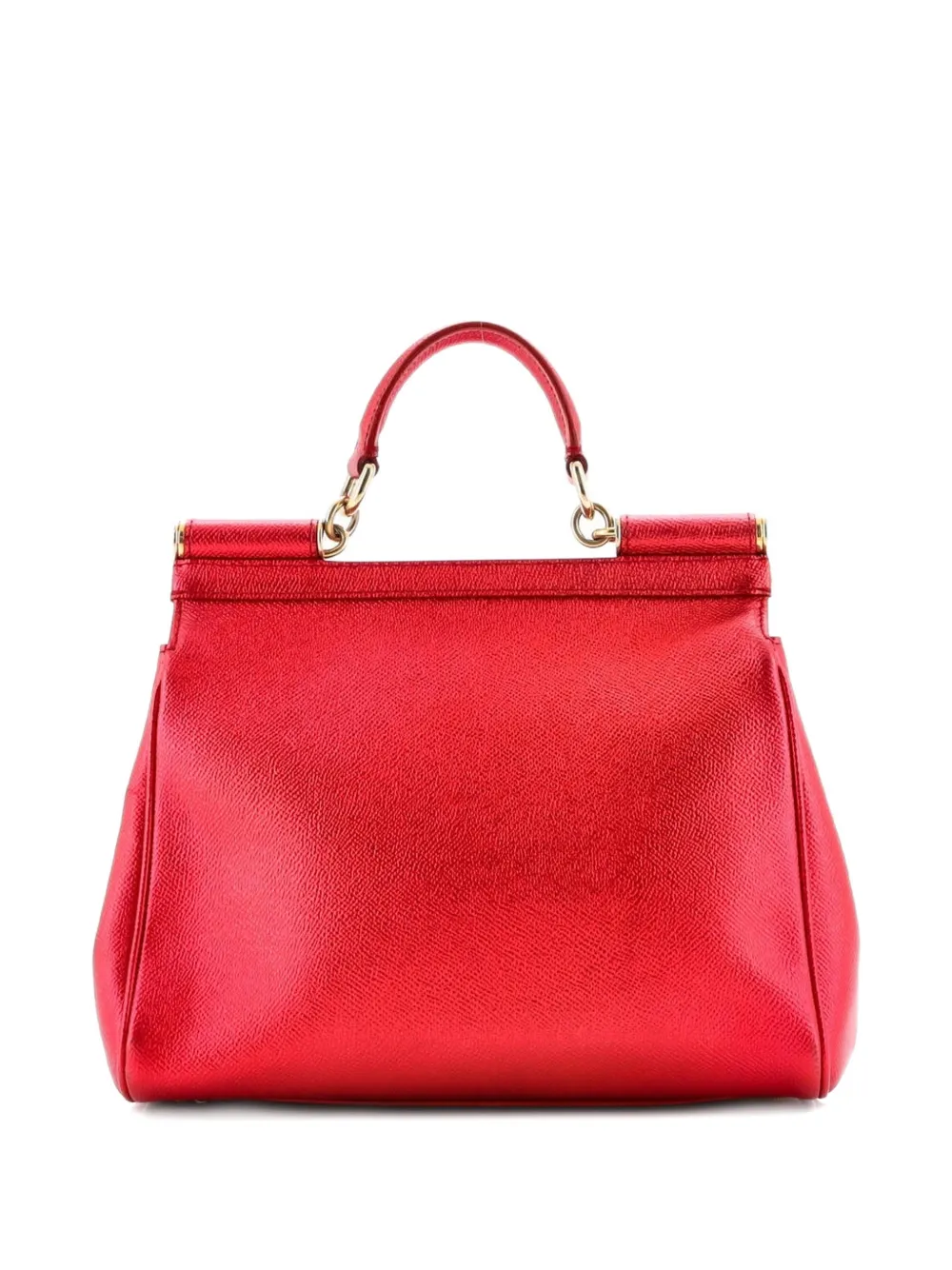 DOLCE & GABBANA Pre-owned Miss Sicily Bag Leather Medium Satchel In Red