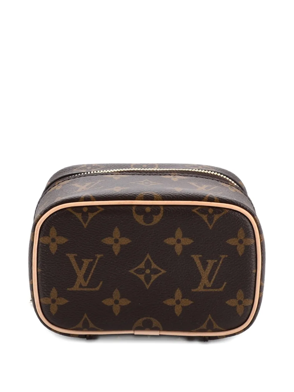 LOUIS VUITTON Pre-owned Nice Vanity Case Monogram Canvas Nano Pouch In Brown
