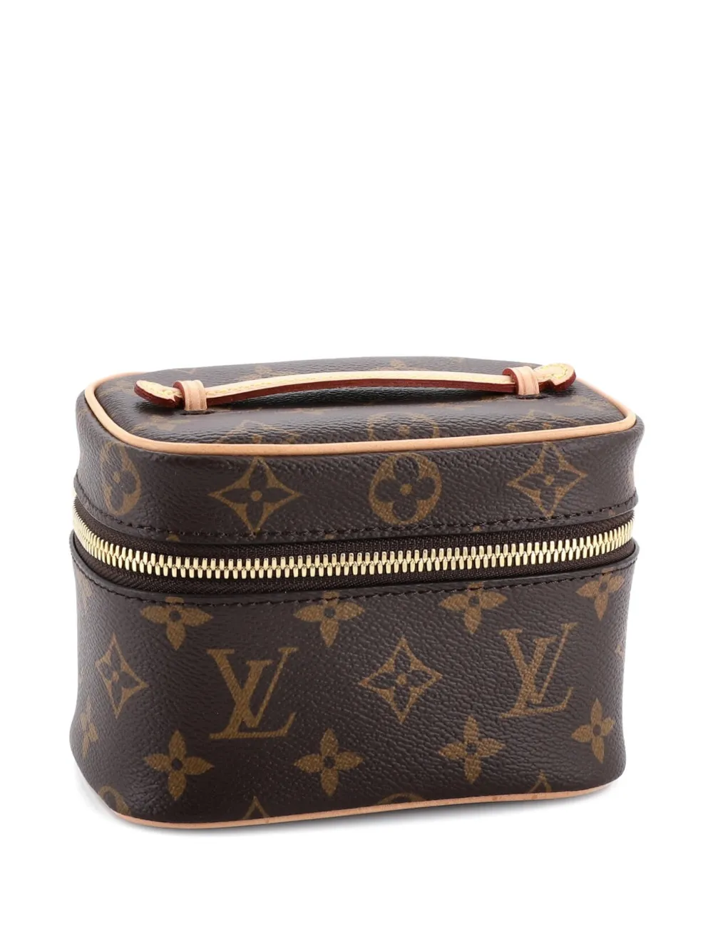 LOUIS VUITTON Pre-owned Nice Vanity Case Monogram Canvas Nano Pouch In Brown