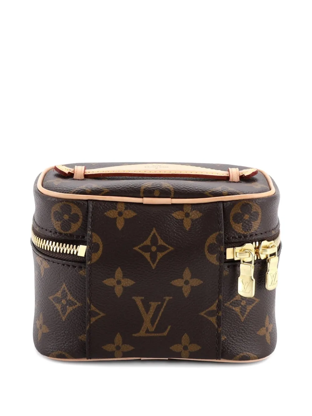LOUIS VUITTON Pre-owned Nice Vanity Case Monogram Canvas Nano Pouch In Brown