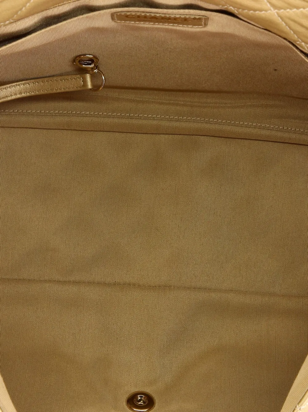 Pre-owned Chanel Xxl Travel Flap Bag Quilted Calfskin Small Shoulder Bag In Gold