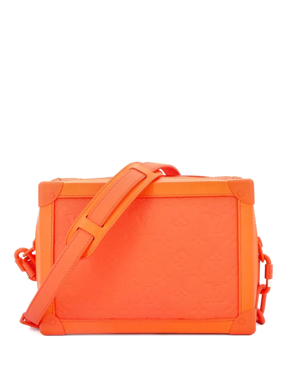 Pre-owned Louis Vuitton Soft Trunk Bag Monogram Taurillon Leather Crossbody Bag In Orange