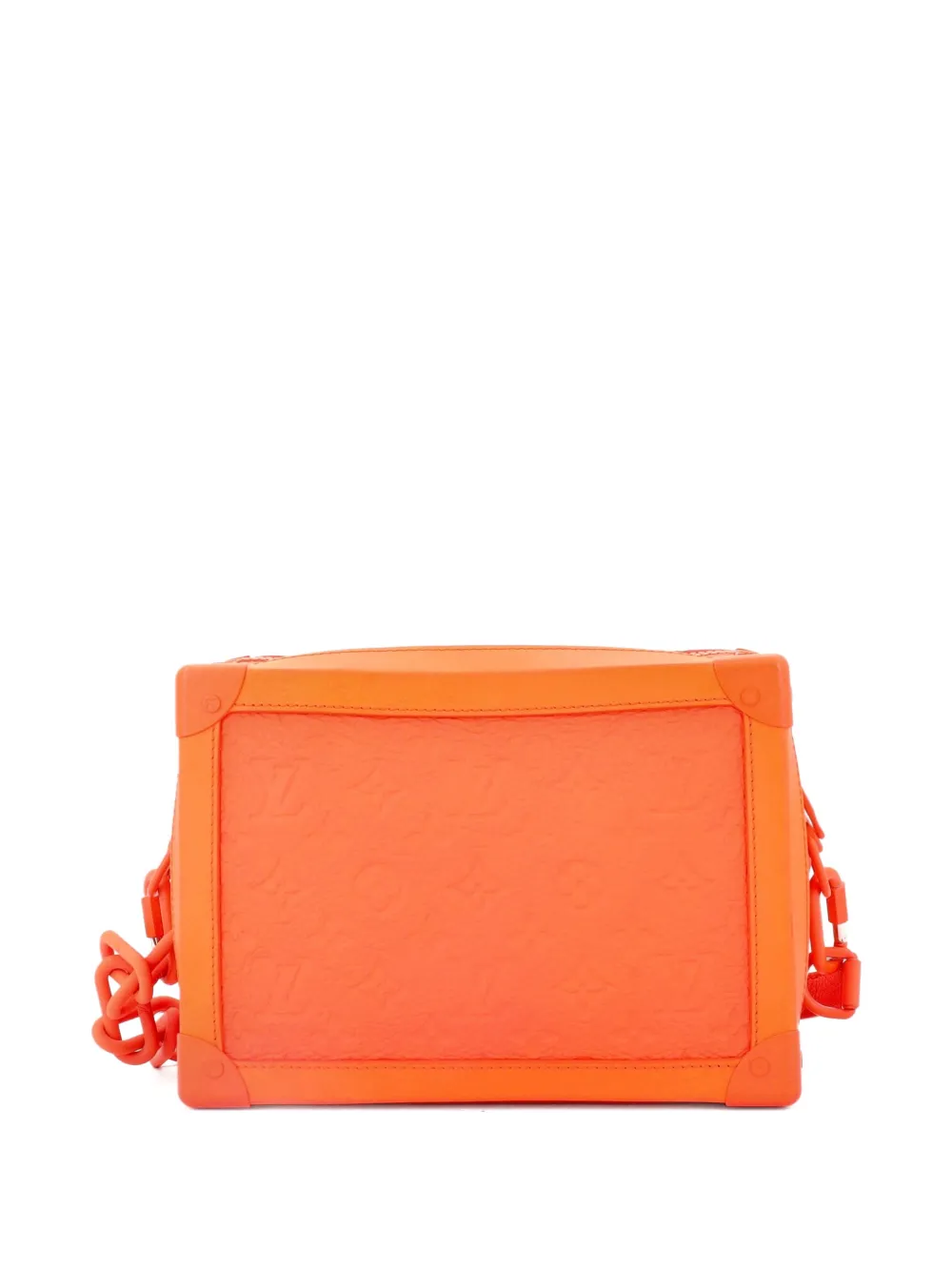 Pre-owned Louis Vuitton Soft Trunk Bag Monogram Taurillon Leather Crossbody Bag In Orange