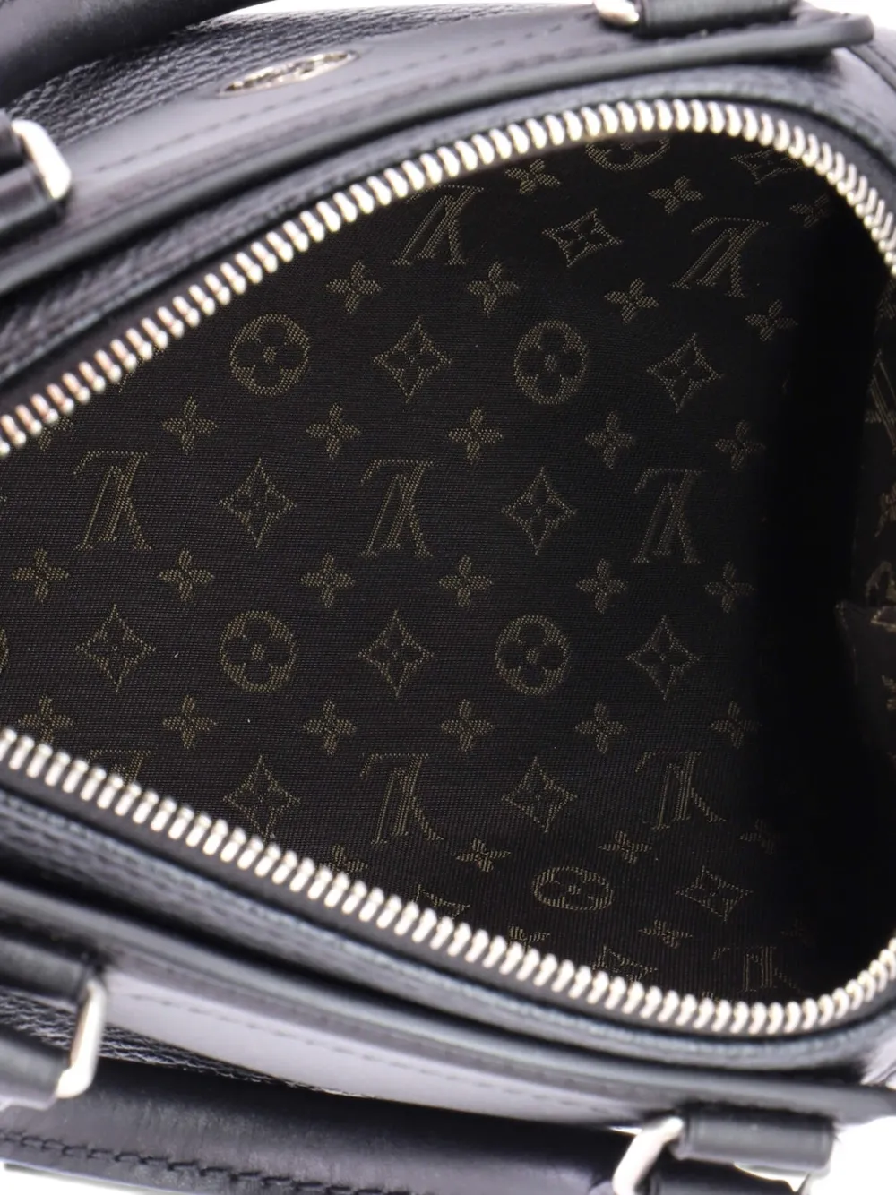 Pre-owned Louis Vuitton Lv Biker Bag Leather Pm Satchel In Black