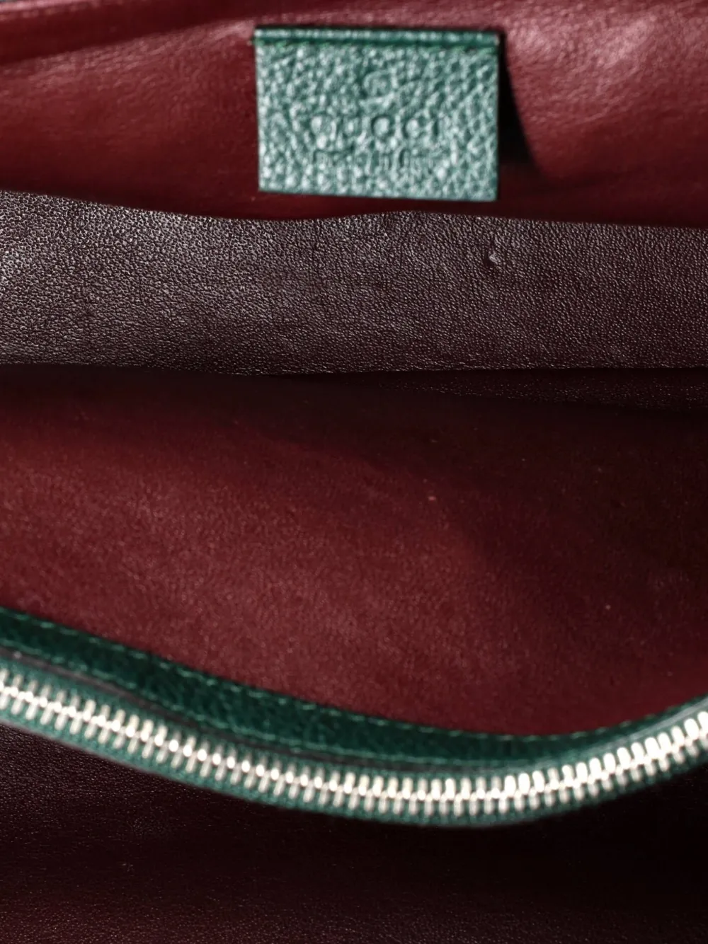 Pre-owned Gucci Zumi Top Handle Bag Leather Small Satchel In Green