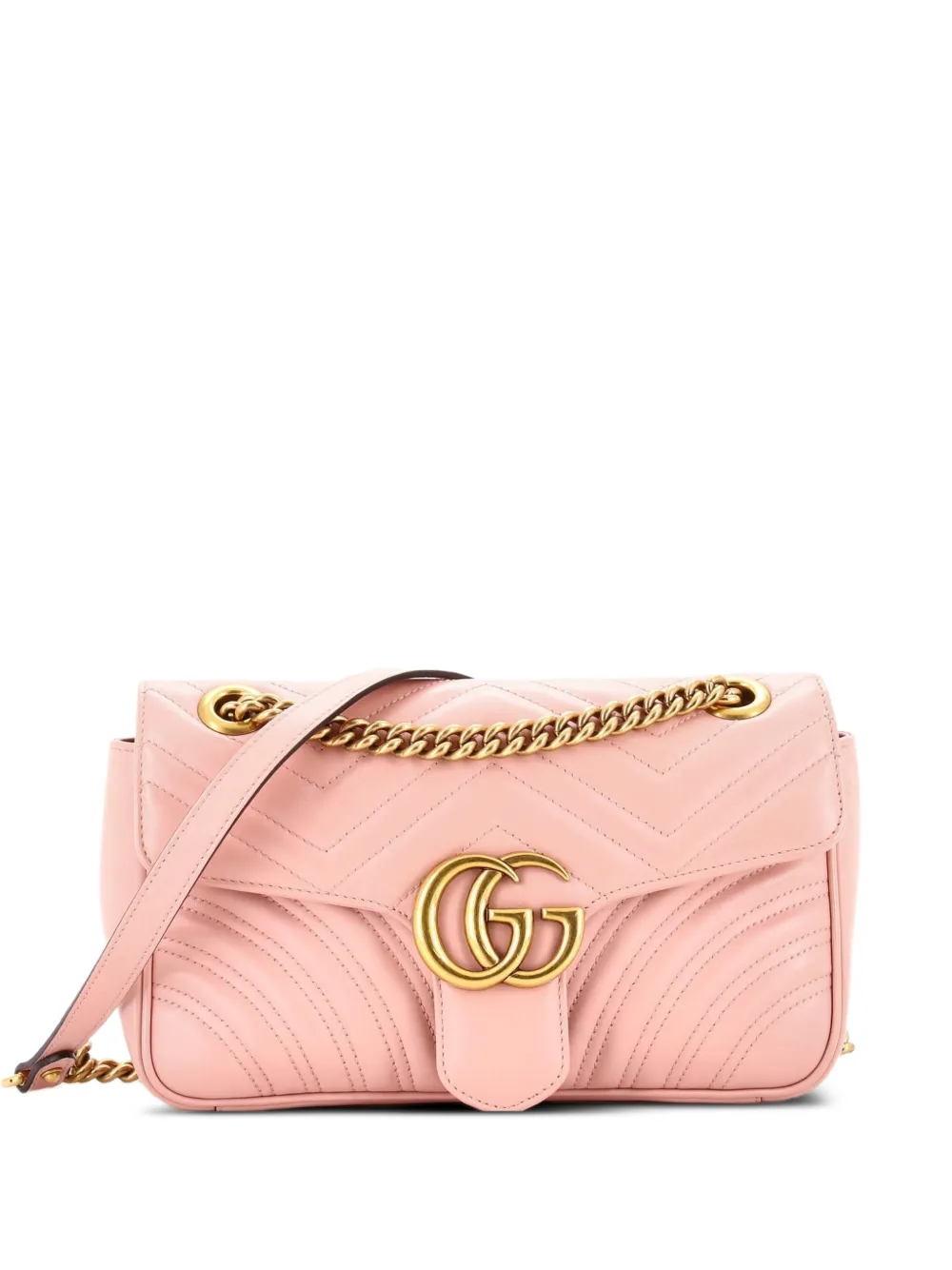 Gucci Pre-Owned GG Marmont Flap Bag Matelasse Leather Small crossbody bag - Rosa