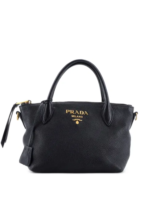 Prada Pre-Owned Dual Strap Zip Tote Vitello Daino Small shoulder bag