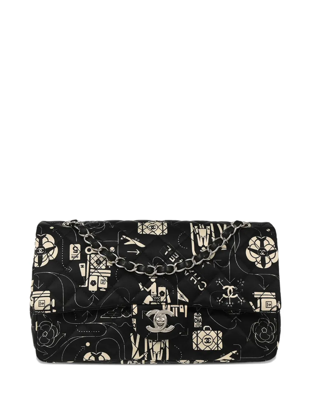 CHANEL Pre-Owned Borsa a spalla con battente 2016-2017 - Nero