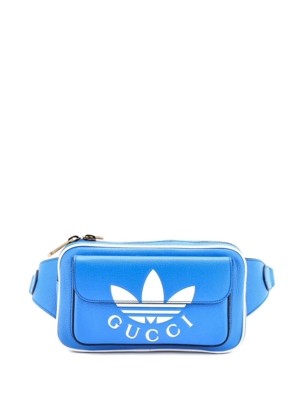 GUCCI Pre-owned X Adidas Zip Leather Belt Bag In Blue
