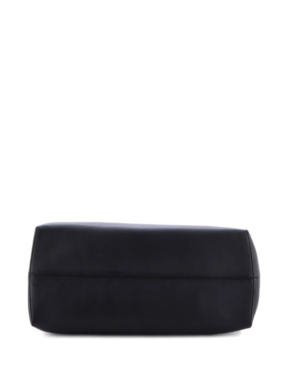 Pre-owned Fendi By The Way Calfskin Large Satchel In Black