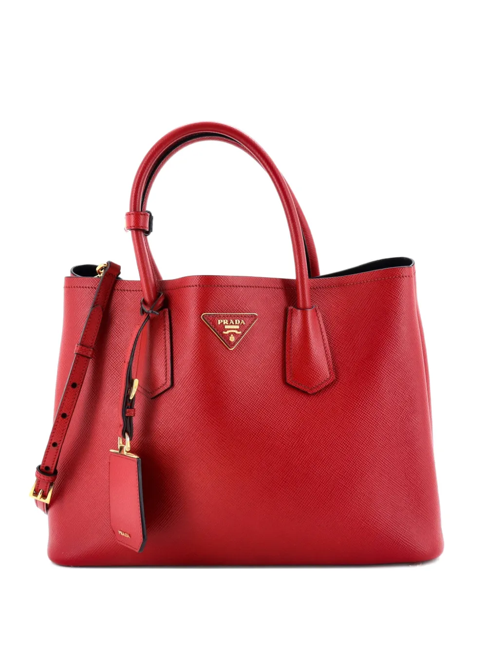Prada Pre-Owned Cuir Double Saffiano Leather Medium tote bag - Rosso