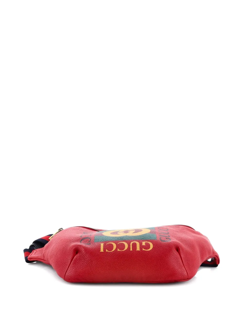 GUCCI Pre-owned Logo Printed Leather Medium Belt Bag In Red