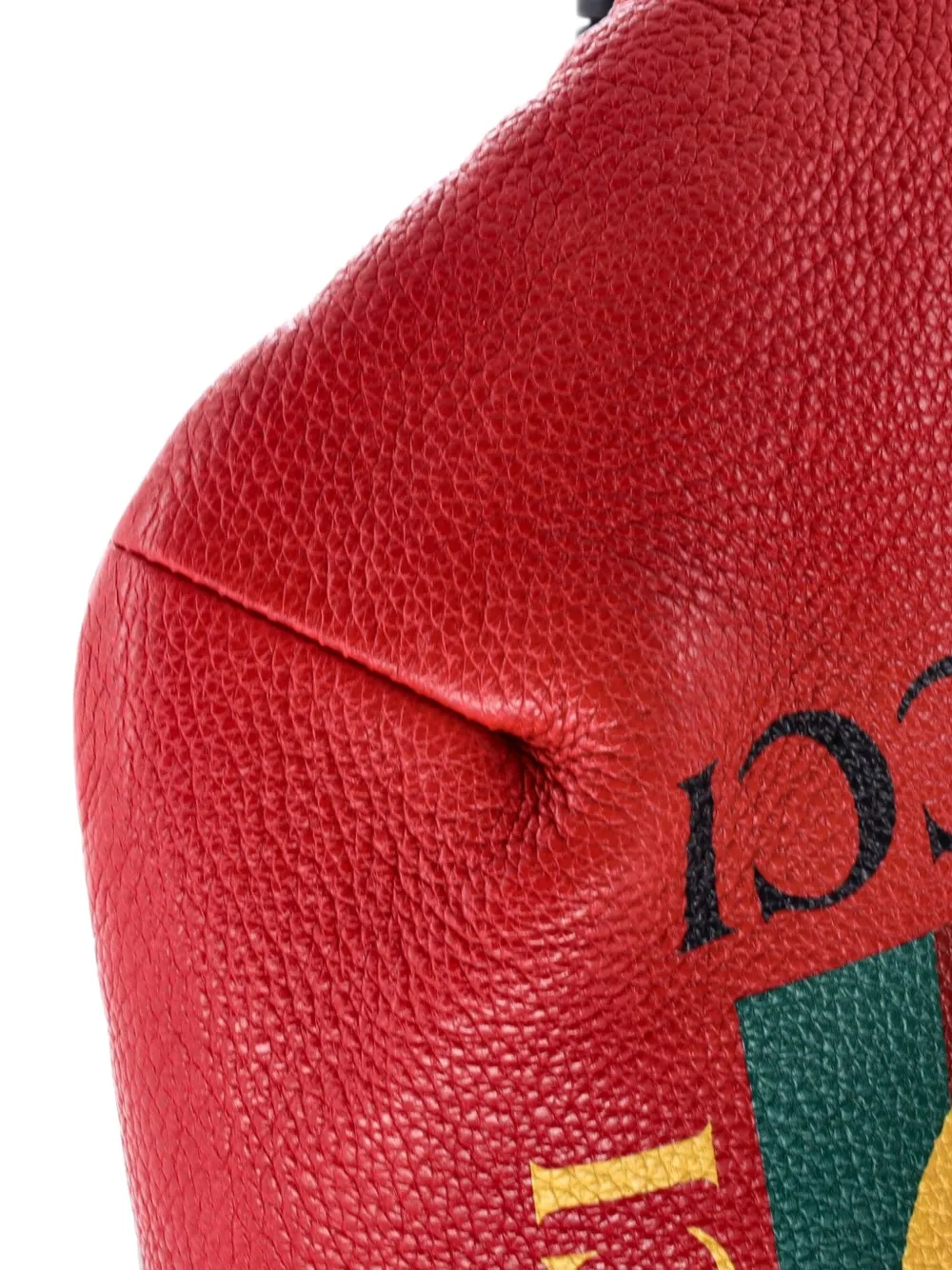 GUCCI Pre-owned Logo Printed Leather Medium Belt Bag In Red