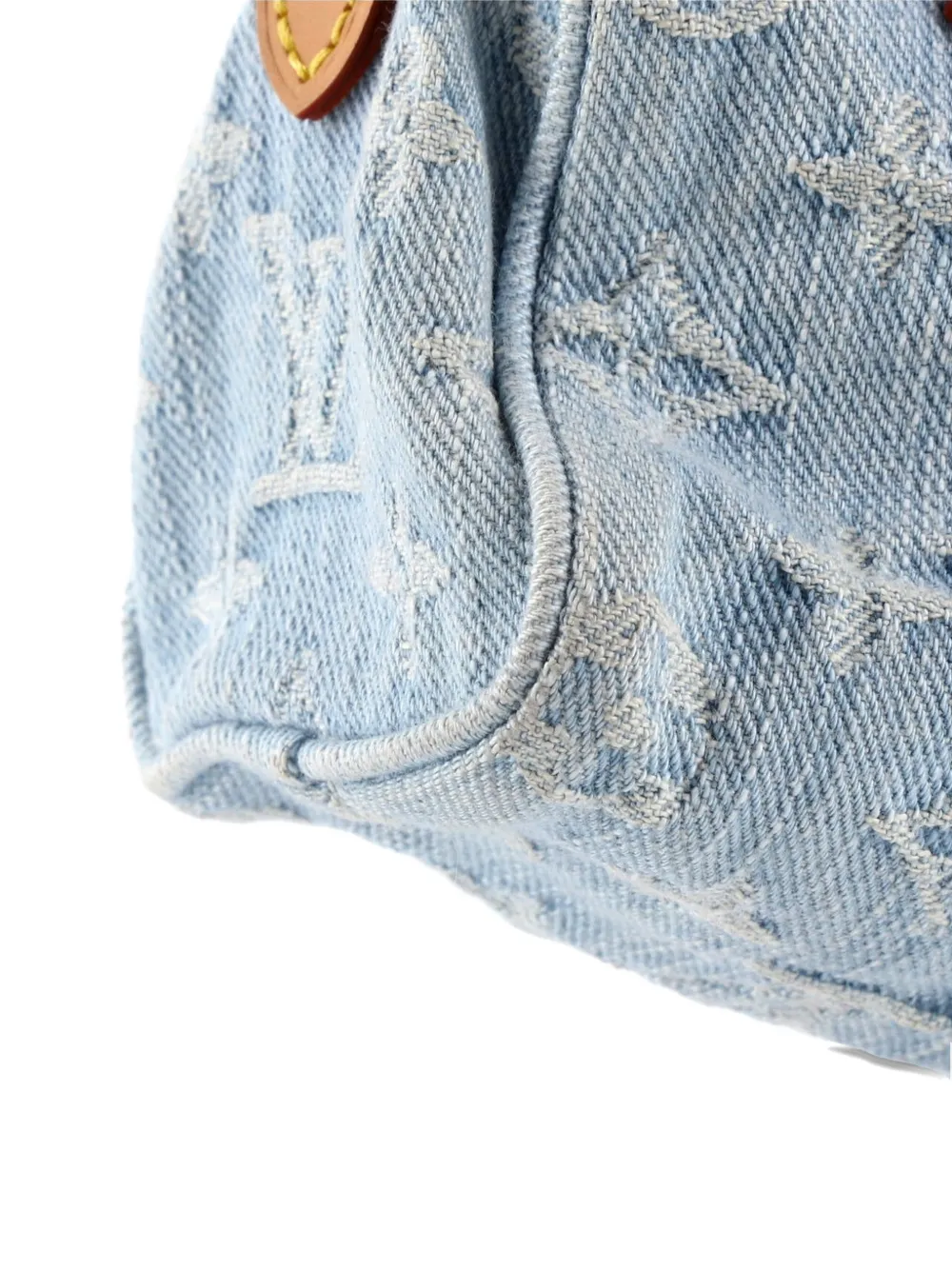 LOUIS VUITTON Pre-owned Speedy Bandouliere Nm Bag Monogram Denim Sky Nano Satchel In Blue