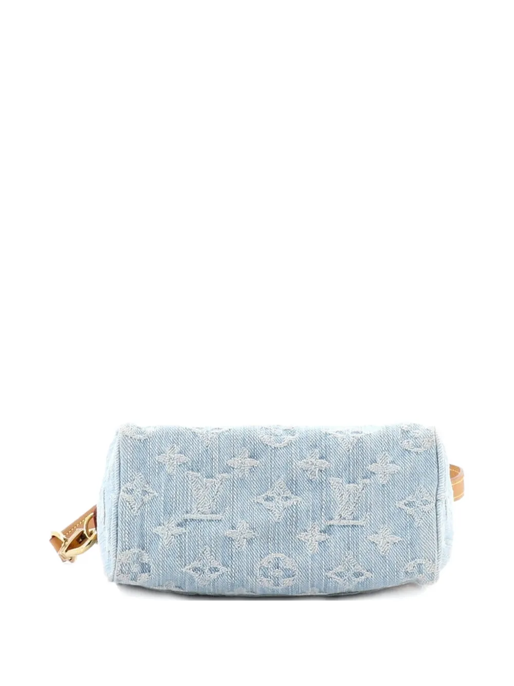 LOUIS VUITTON Pre-owned Speedy Bandouliere Nm Bag Monogram Denim Sky Nano Satchel In Blue