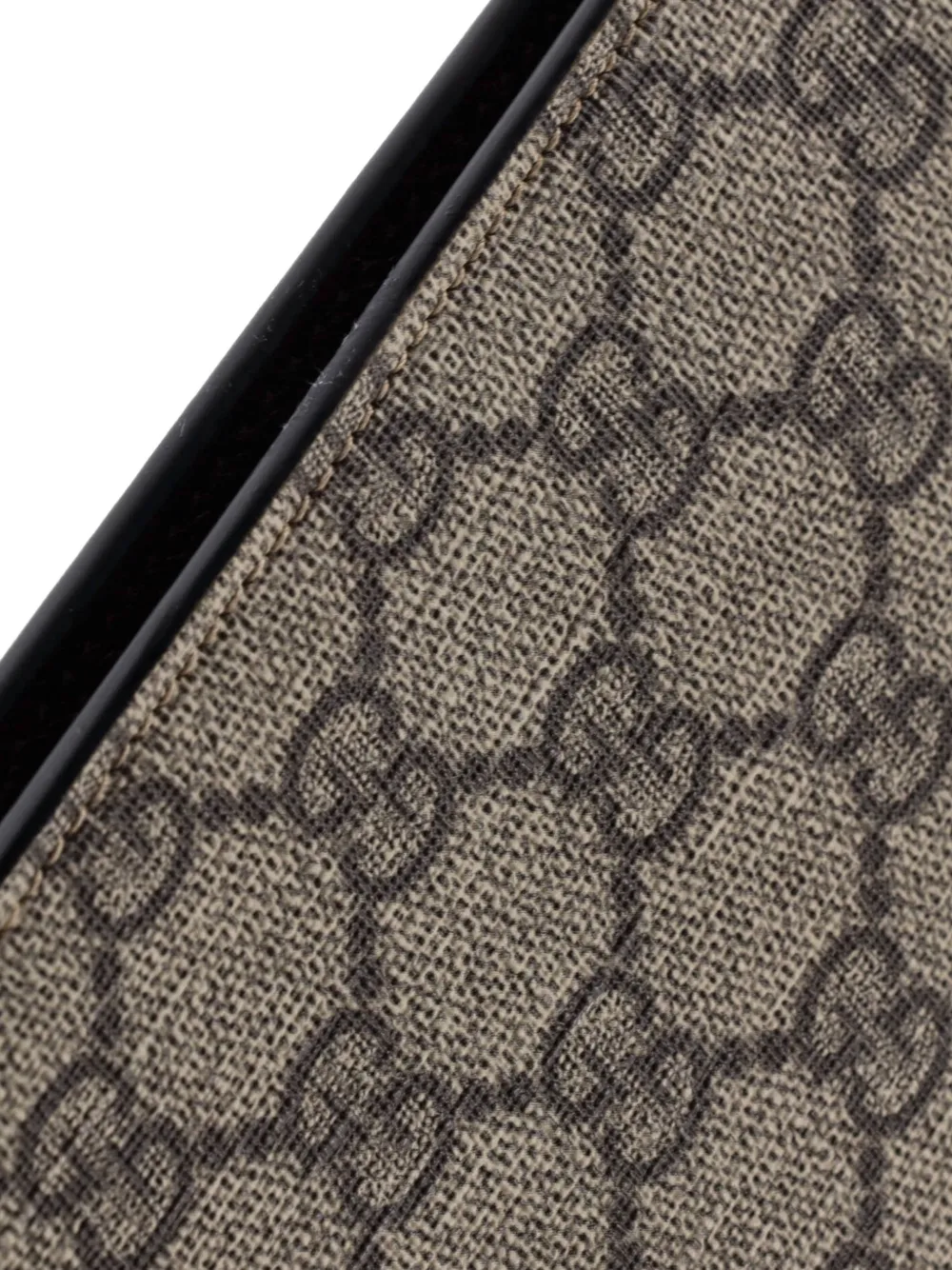 Pre-owned Gucci Neo Vintage Wristlet Pouch Gg Coated Canvas Clutch Bag In Brown