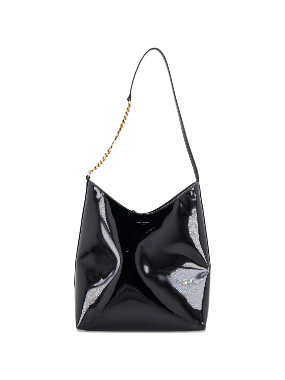 Saint Laurent Pre-Owned Rendez-Vous Shoulder Bag Patent hobo bag - Nero